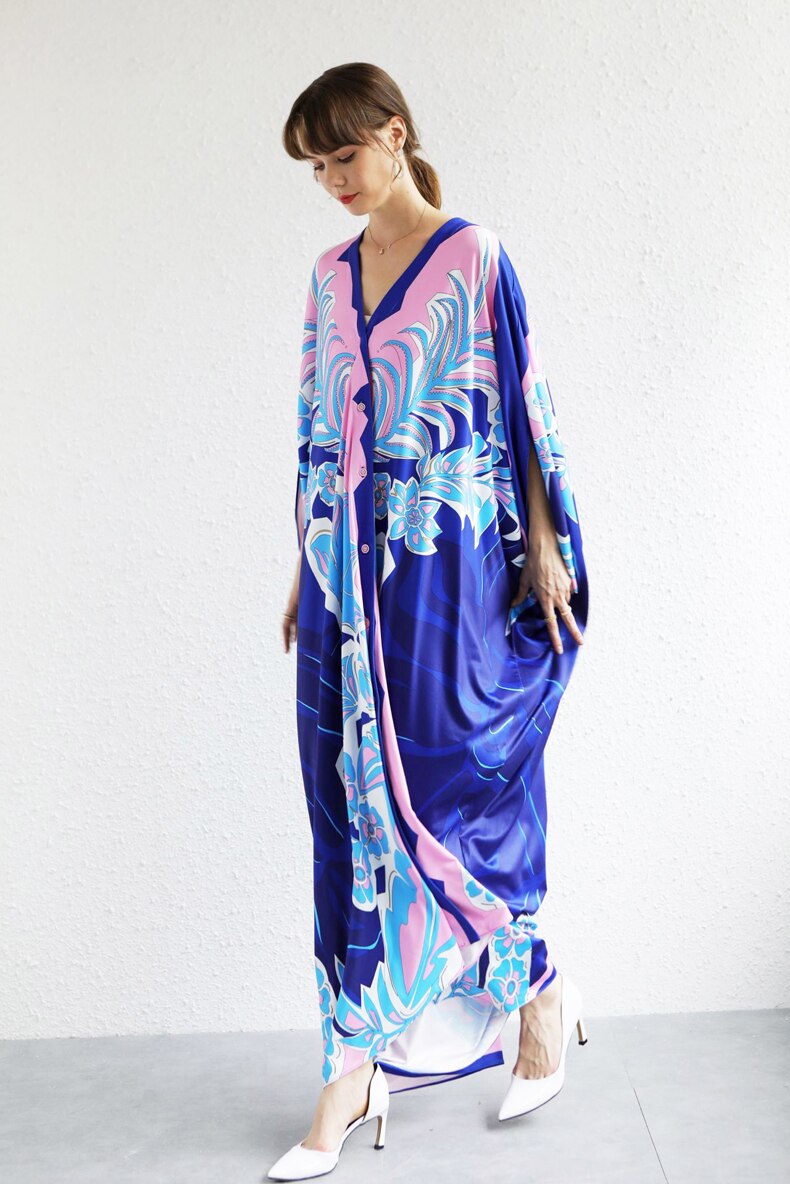 Elegant Loose Design Fashion Casual Robes Maxi Dresses