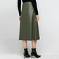 Casual High Waist A-line PU Leather Skirts