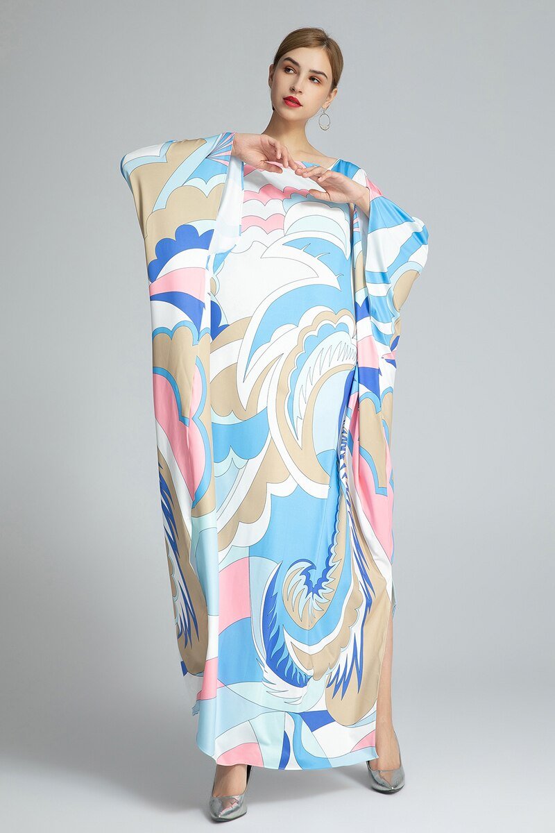 Knitted Printed Elegant Long Robes