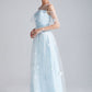 Sexy Tulle Laid Over Appliques Elegant Party Prom Long Maxi Dress
