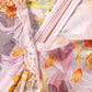 Sexy V Neck Half Sleeves Lace Piping Ruffles Printed Split Fashion Casual Dress
