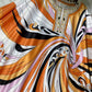 O Neck Loose Design Batwing Sleeves Printed Casual Fashion Long Maxi Dress