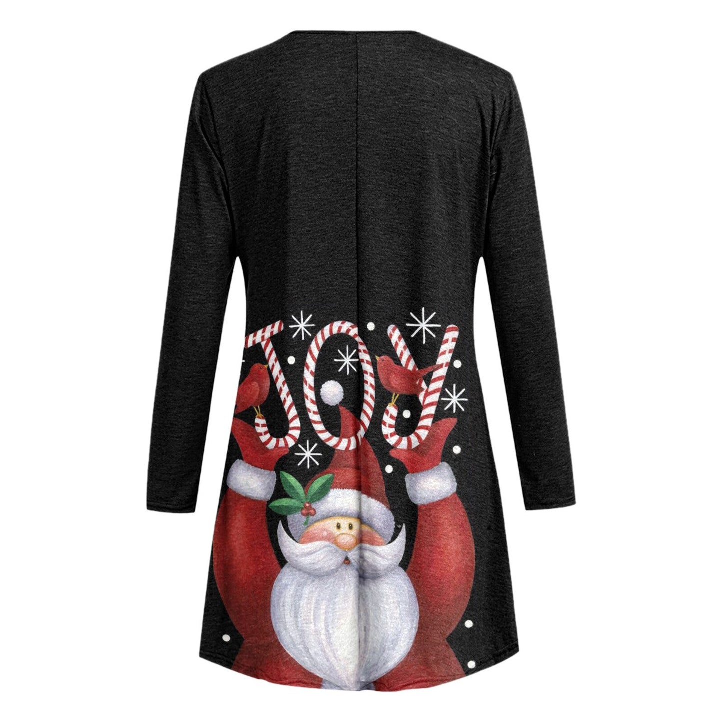 Women Dress Fashion Casual Long Sleeve O-neck Christmas Print Ladies Loose Sweatshirt Dress Mini Swing Dress Woman Xmas Dresses