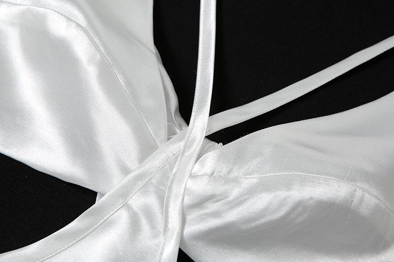 Sexy White Satin Maxi Dresses