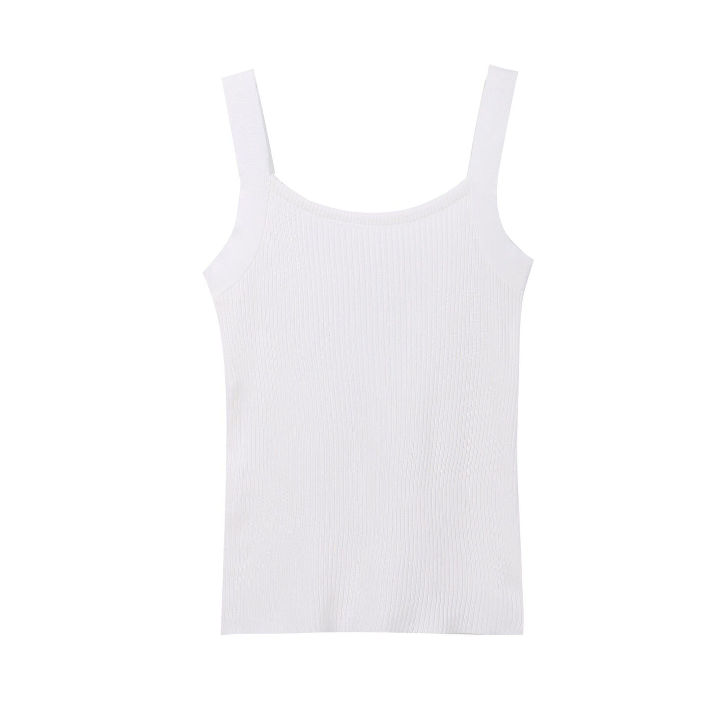 Plain Knitted Tank Tops