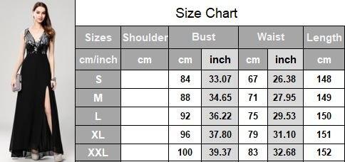 Sexy V Neck Sleeveless Sequined Fashion Long Party Prom Dresses