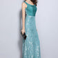 Lace Velvet Patchwork Elegant Maxi Long Designer Dresses