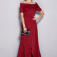 Party Prom Sexy Split Chapel Train Long Red Dresses