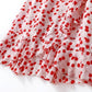 V Neck Short Sleeves Ruffles Printed Floral Fashion Dresses
