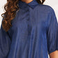 Loose Age Reduction Polo Collar Short-sleeved Lace Stitching All-match Thin Mid-length Dress