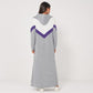 Womens Hooded Dress Drawstring V-shaped Stitching Long Sleeve Casual Dress Long Sleeve Casual Dress