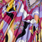 O Neck Batwing Sleeves Printed Loose Design Fashion Long Robes