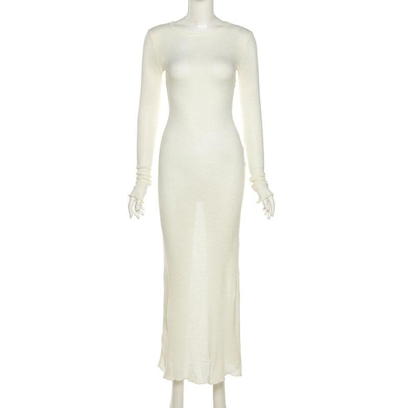 Elegant Sexy Long Sleeve Bodycon Maxi Dresses