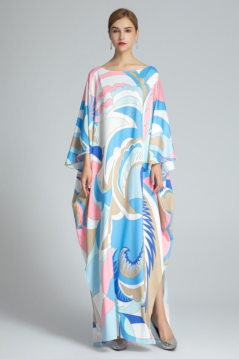 Knitted Printed Elegant Long Robes