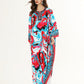 Plus Sizes Printed Knitted Elastic Maxi Long Dresses