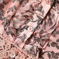 O Neck Long Sleeves Ruffles Tired Lace Patchwork Printed Fashin Dress Vestidos