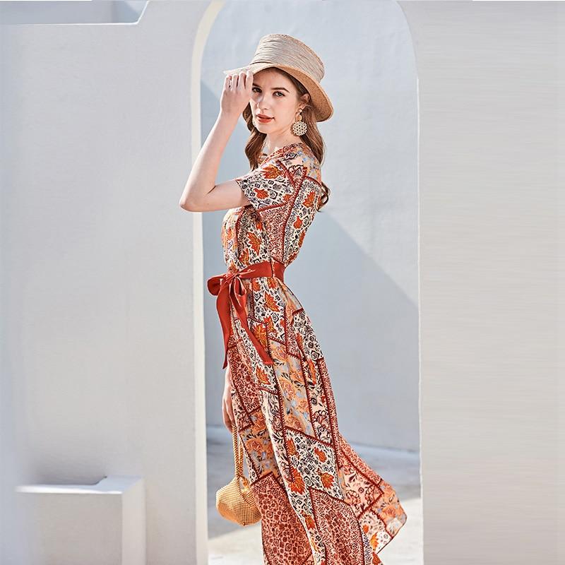 Fashion Casual Mid Summer Holiday Dresse