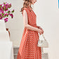 Sexy V Neck Ruched Printed Lace Up Waist Fashion Casual Summer Dresses