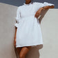 Summer Beach White Ruffles Dress