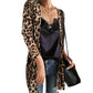 Cardigan Fashion Sweaters Long Sleeve Leopard Print Knitted Tops Leopard Print Outwear