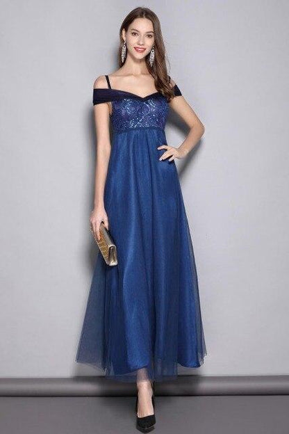 Sexy Off the Shoulder Elegant Party Prom Long Runway Dresses