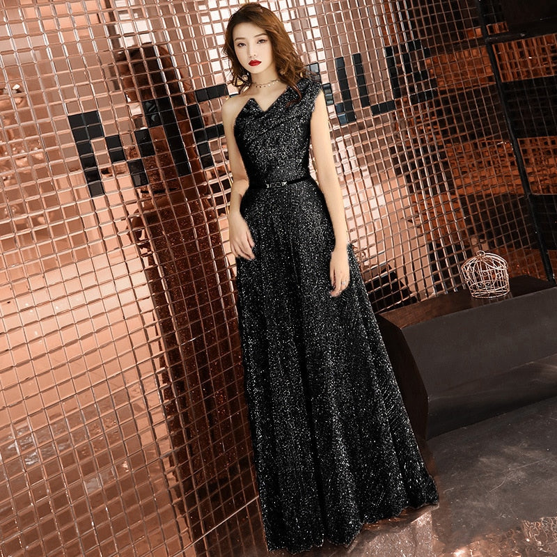 2023 Sequin Host Shows Female Fashion Long Evening Dress