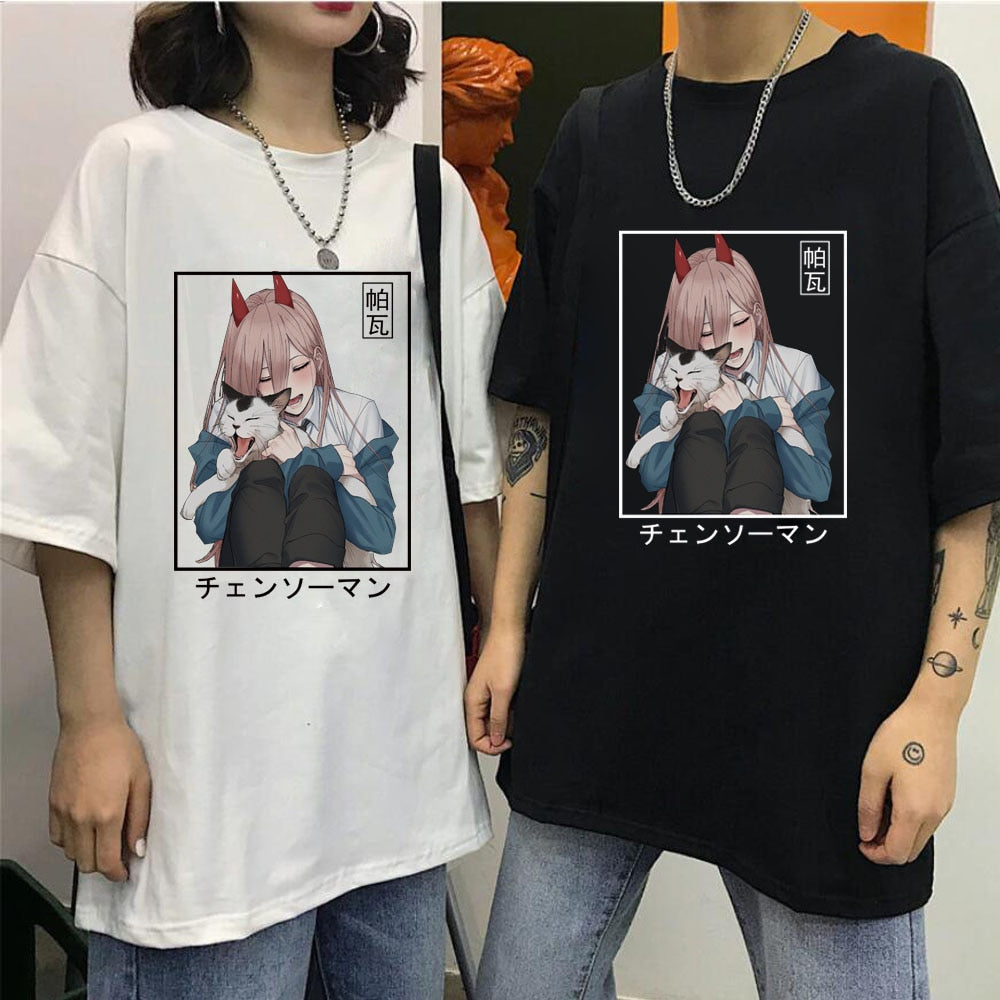 Manga Power Print Women T-shirts