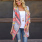 Striped Print Boho Cardigan Outwear Knitted Casual Vintage Jacket Coat Tops Loose Sweater