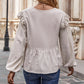 Casual Loose Long Sleeve Cotton T-shirt