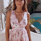 Chiffon Fashion V-neck Sleeveless Print Maxi Dress