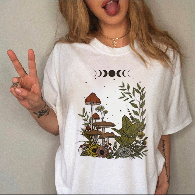 Summer 90s T-shirt Cartoon Printing Women's T-shirt
