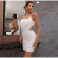 Bright Sequin Backless Slip Slim Hollow Out Party Dress