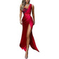 2023 Sexy Luxury One Shoulder V Neck Prom Dresses