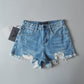 Black Jeans Shorts Women Distressed Short Mujer White Jean Shorts