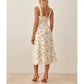 Sleeveless Tank Print Chiffon Summer Dress Waist Casual Midi Dress