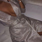 Women Glitter Long Sleeve Blazer Dress