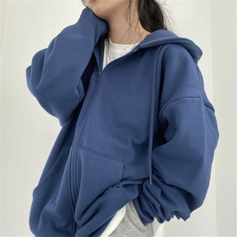 FashionSierra - Korean Version Oversized Solid Color Hoodies
