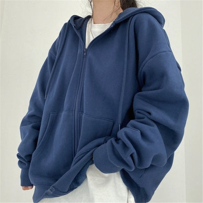 FashionSierra - Korean Version Oversized Solid Color Hoodies
