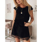 Women Short Sleeve Lace Party Crew Neck Bodycon Holiday Summer Beach OL Ladies Casual T-shirt Workout Dress