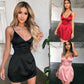Women Sleeveless Solid Mini Dress Fashion Ladies Strappy V-Neck Summer Holiday Beach Casual Slim Dress Sundress New