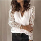 V-neck Lace Hollow Out Top