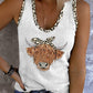 Cute Western Highland Cattle Graphic Tees Loose Sleeveless Shirts