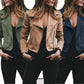 Fashion Solid Color Cool Zipper Jacket