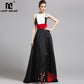 Women's Runway Designer Dresses Sexy Spaghetti Stripes Patchwork Color Block Fashion Hi-Low Party Prom Long Dresses