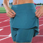 Women's Shorts Solid Color Pocket A-Line Double Layers Yoga Pants