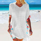Women's Summer Beachwear Swimwear Bikini Cover Up Tassel Boho Casual Party Beach Loose Blouse Shirt Sundress
