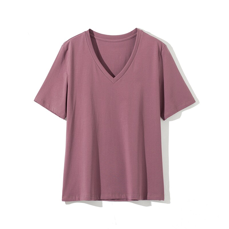 Casual Solid V-Neck T-shirt