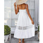 Women Summer Vintage Sleeveless V-Neck Boho Long Dress