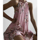 New Women Summer Boho Short Mini Dress Fashion Halter Neck Casual Party Ladies Sleveless Beach Dress Sundress