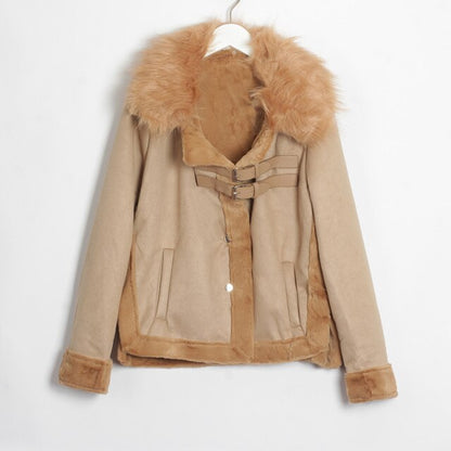 Winter Suede Leather Lamb Wool Jacket